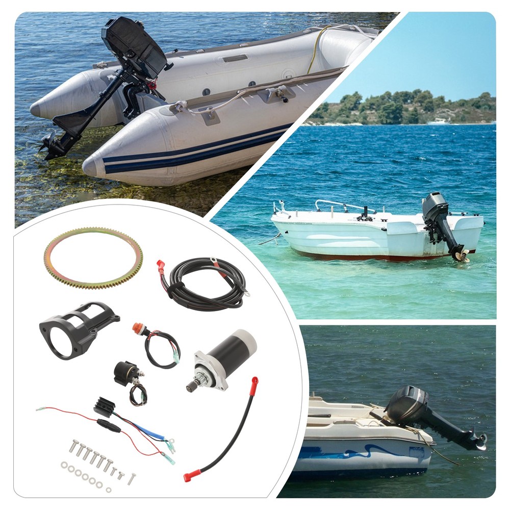 Electric Starter Conversion Kit for Suzuki 2-Stroke 40HP Outboard Engine