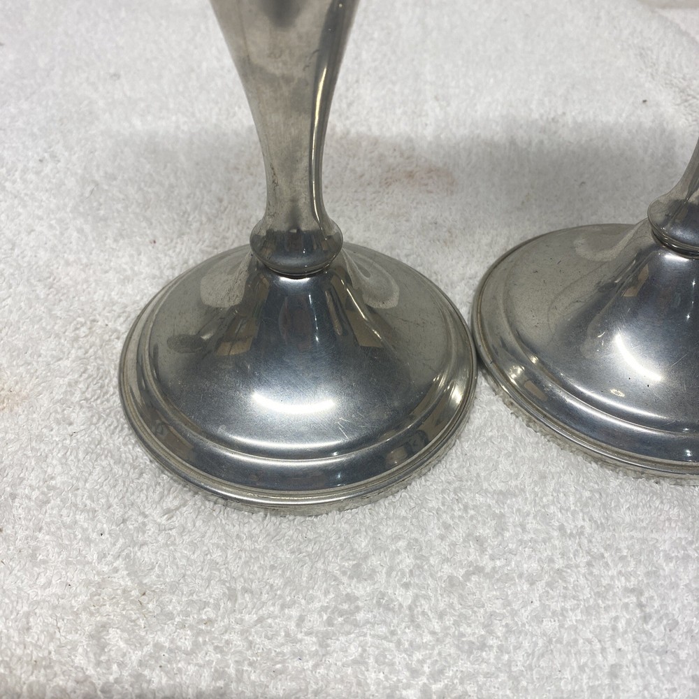 Web Pewter WEIGHTED CANDLESTICK PAIR