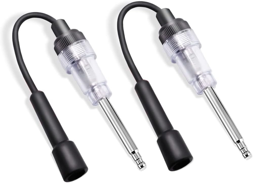2PCS Inline Spark Plug Tester, Straight Boot Engine Ignition Tester Light, Small
