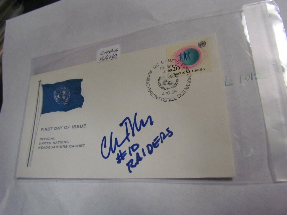 Chris Bahr Autographed Signed First Day Cover Envelope