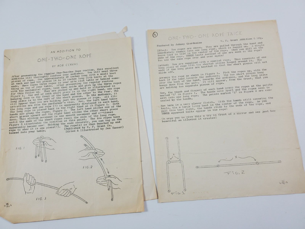 Magic Vintage Collectable Rope Instructions Information & Related