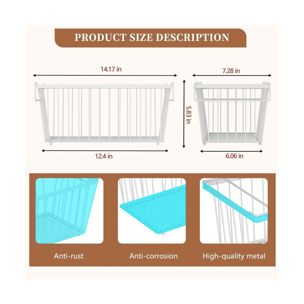 Enhanced Leak-Proof Bottom - Freezer Organizer Bins ，4 Pack Stackable Dee