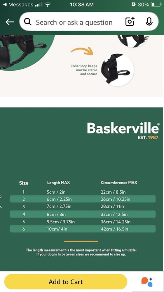 Baskerville Dog Muzzle, Size 4