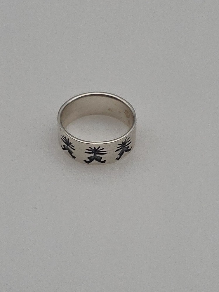 VTG STERLING SILVER NATIVE BAND RING SIZE 6.75