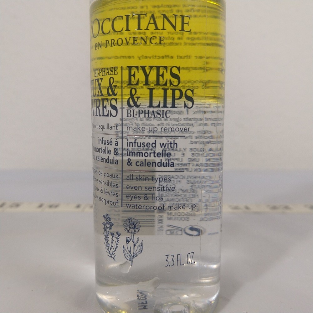 L'occitane Eyes & Lips Bi-Phasic Make-Up Remover 100ml NEW