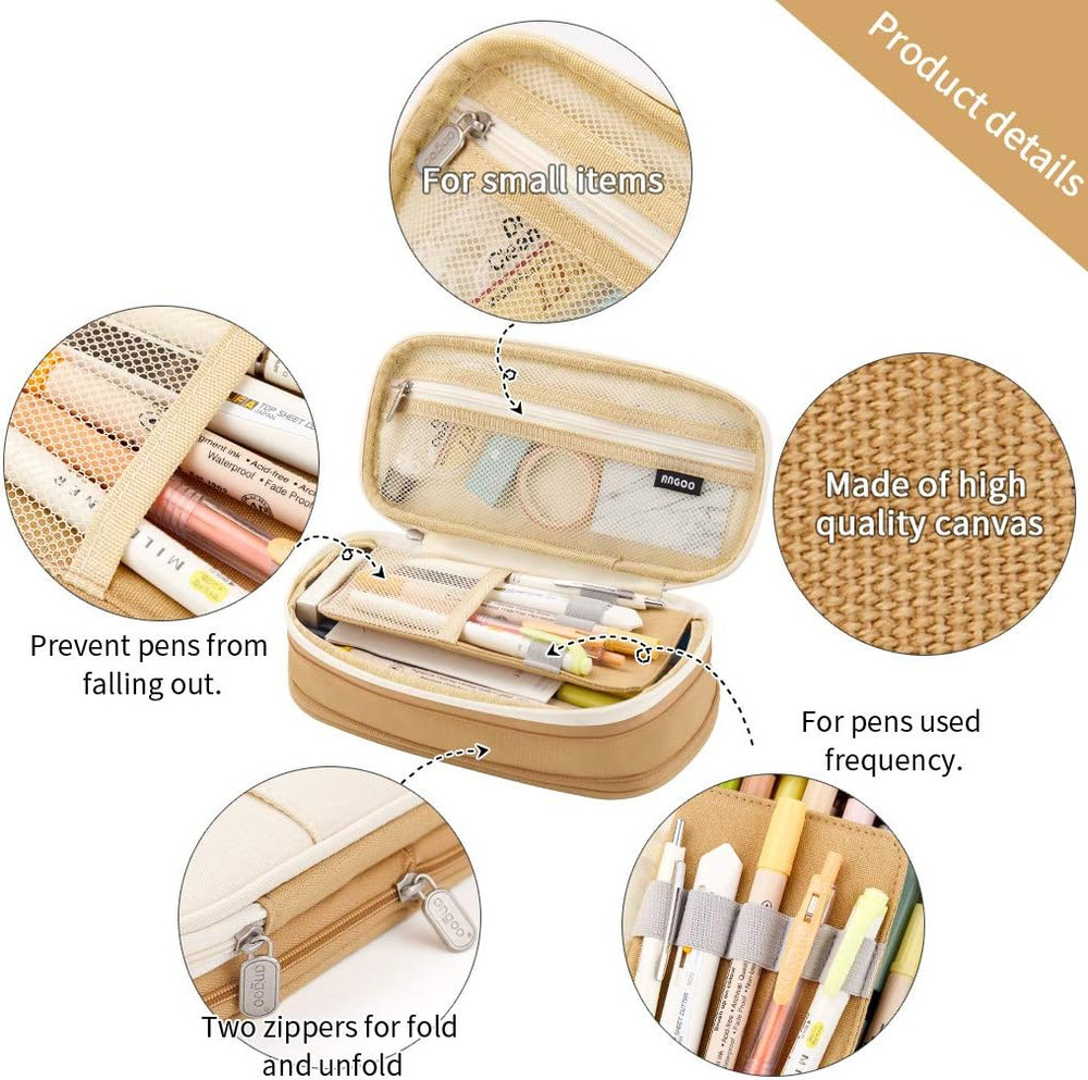 Big Capacity Pencil Pen Case Office College School Large Storage High Capacity B