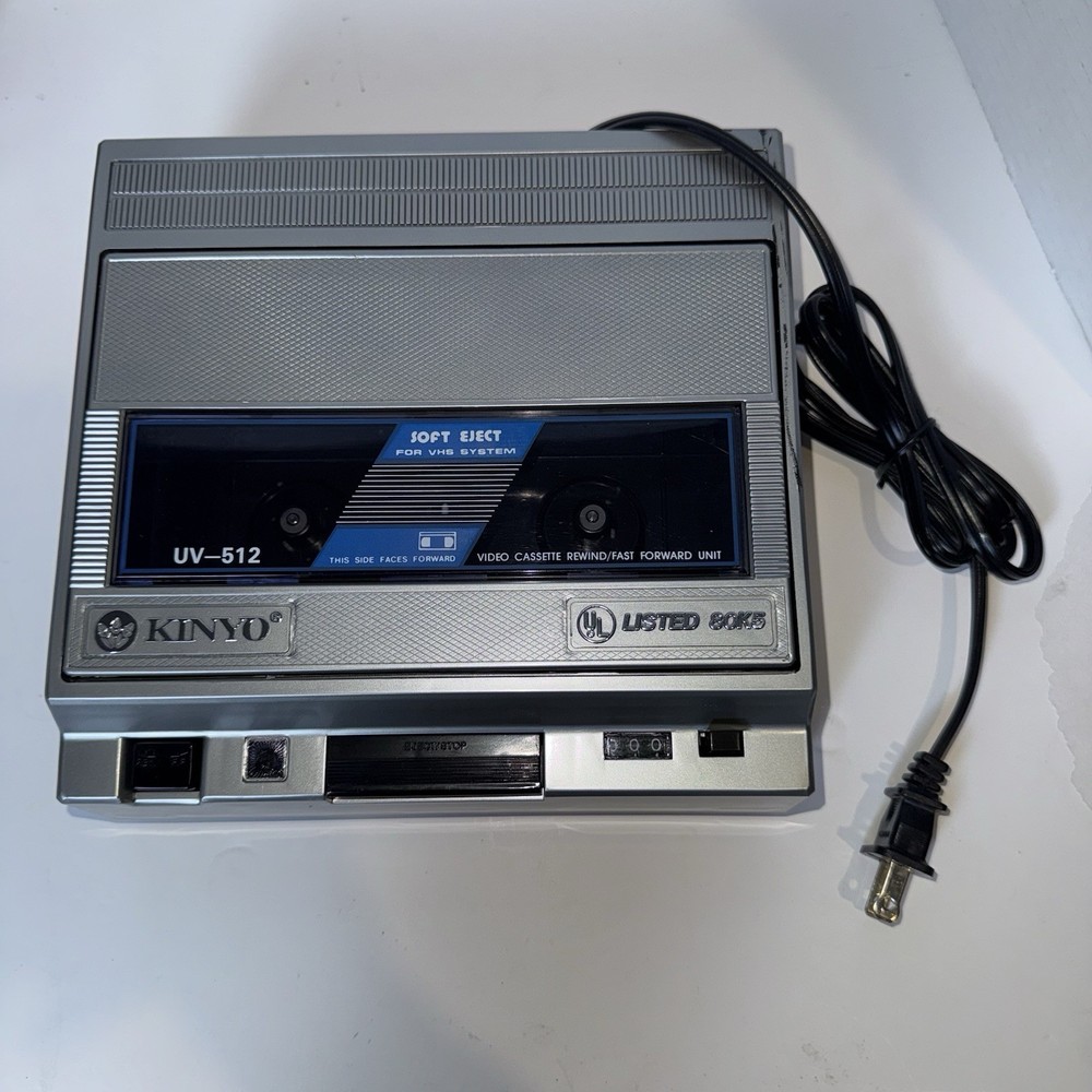 Kinyo VHS 2-Way Video Rewinder Fast Forward Auto Stop/Eject UV-512