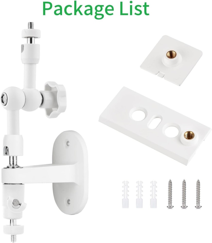 Sturdy Aluminum Wall Mount for Solar Panel & Spotlight Cam - Adjustable Design