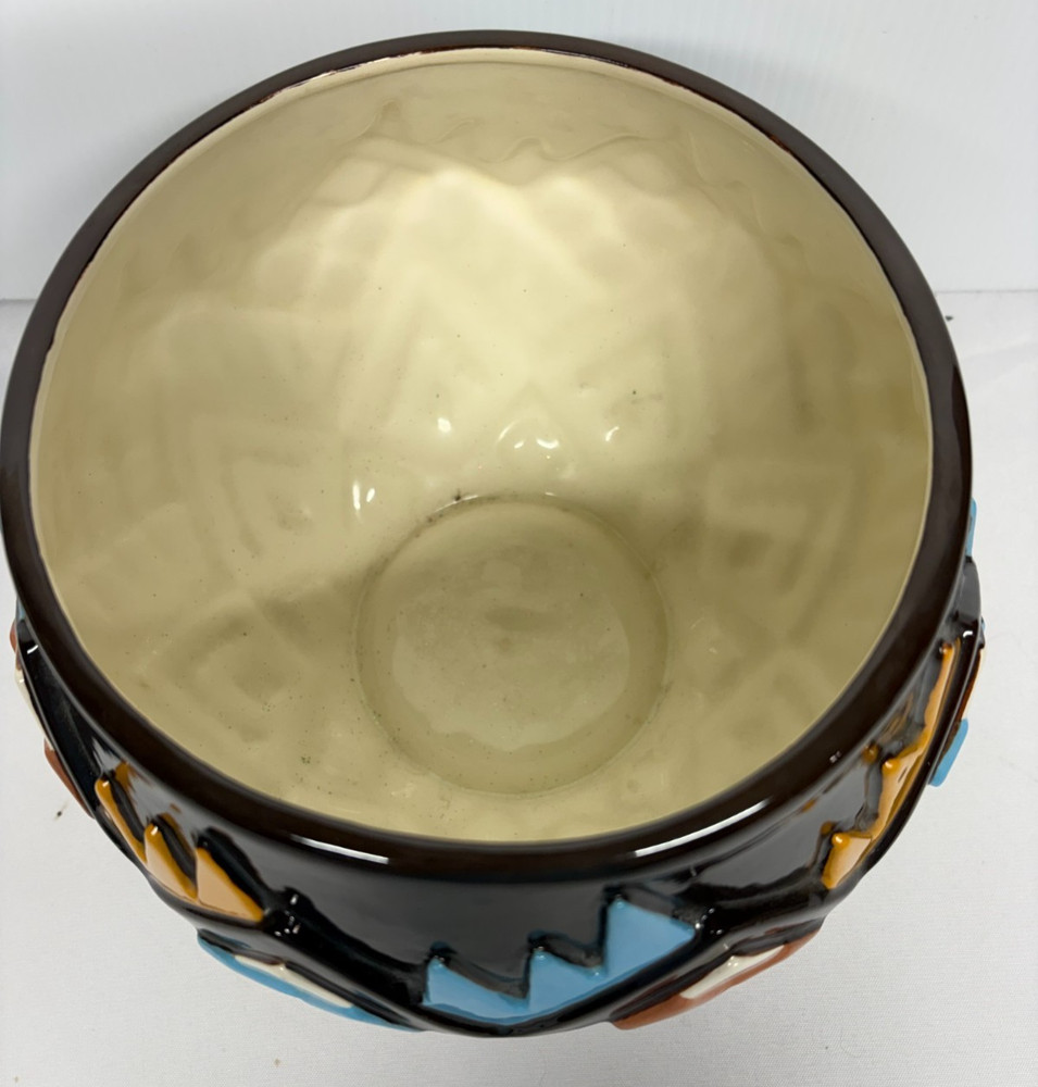 1988 Atlantic Mold Southwestern Styled Ceramic Glazed Planter 7"