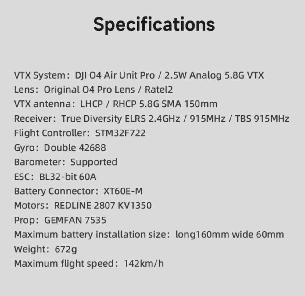 DeepSpaceFPV ROC7 Long Range FPV 7" with GPS - DJI O4 Pro - TBS