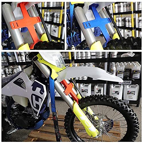 Universal Motorcycle Fork Guard Suspension Support Brace Transportation blue