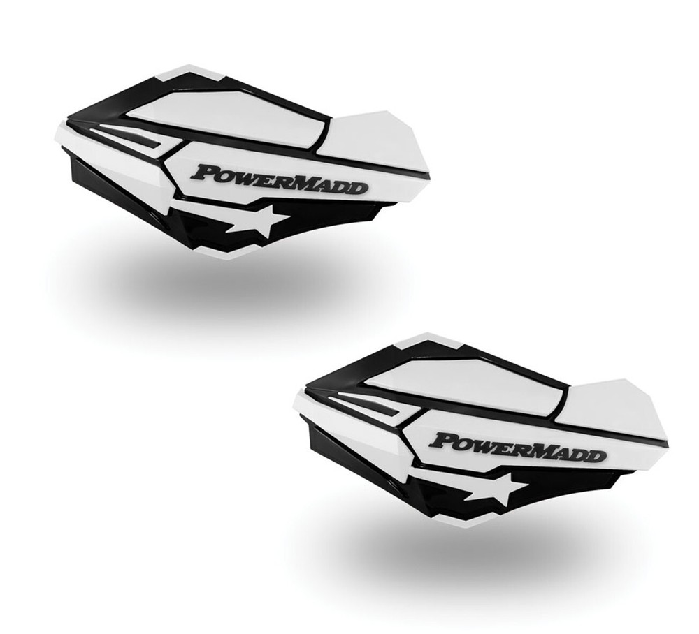 PowerMadd Sentinel Replacement ATV Handguards Hand Guards White Black
