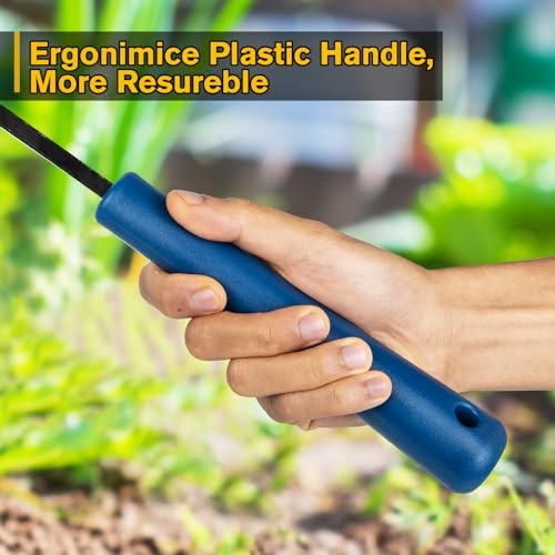Manual Weed Puller Tool with Plastic Head, Lightweight Hand Weeder & Blue