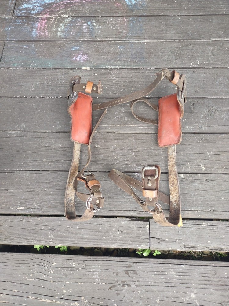 Vintage Bell System Buckingham Lineman Pole Tree Climbing Spikes