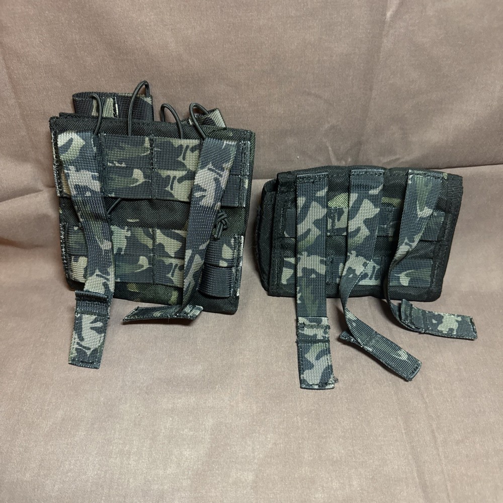Multicam Black ammo pouch and dump pouch
