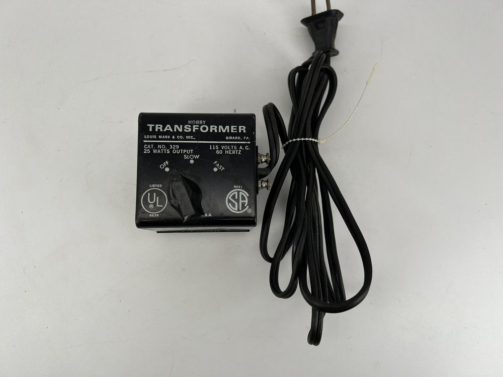 Marx #329 Hobby Transformer 115V Tested Works