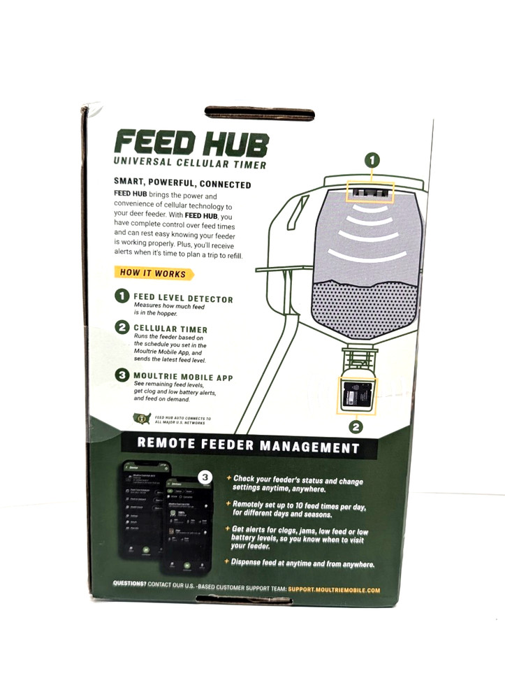 Moultrie Mobile Feed Hub Universal Cellular Timer - New Sealed Box