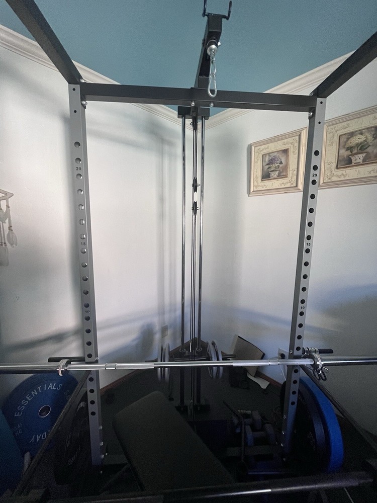 Power Cage Squat Rack Stands 1000-Pound Capacity Multi-Functional Power Cage