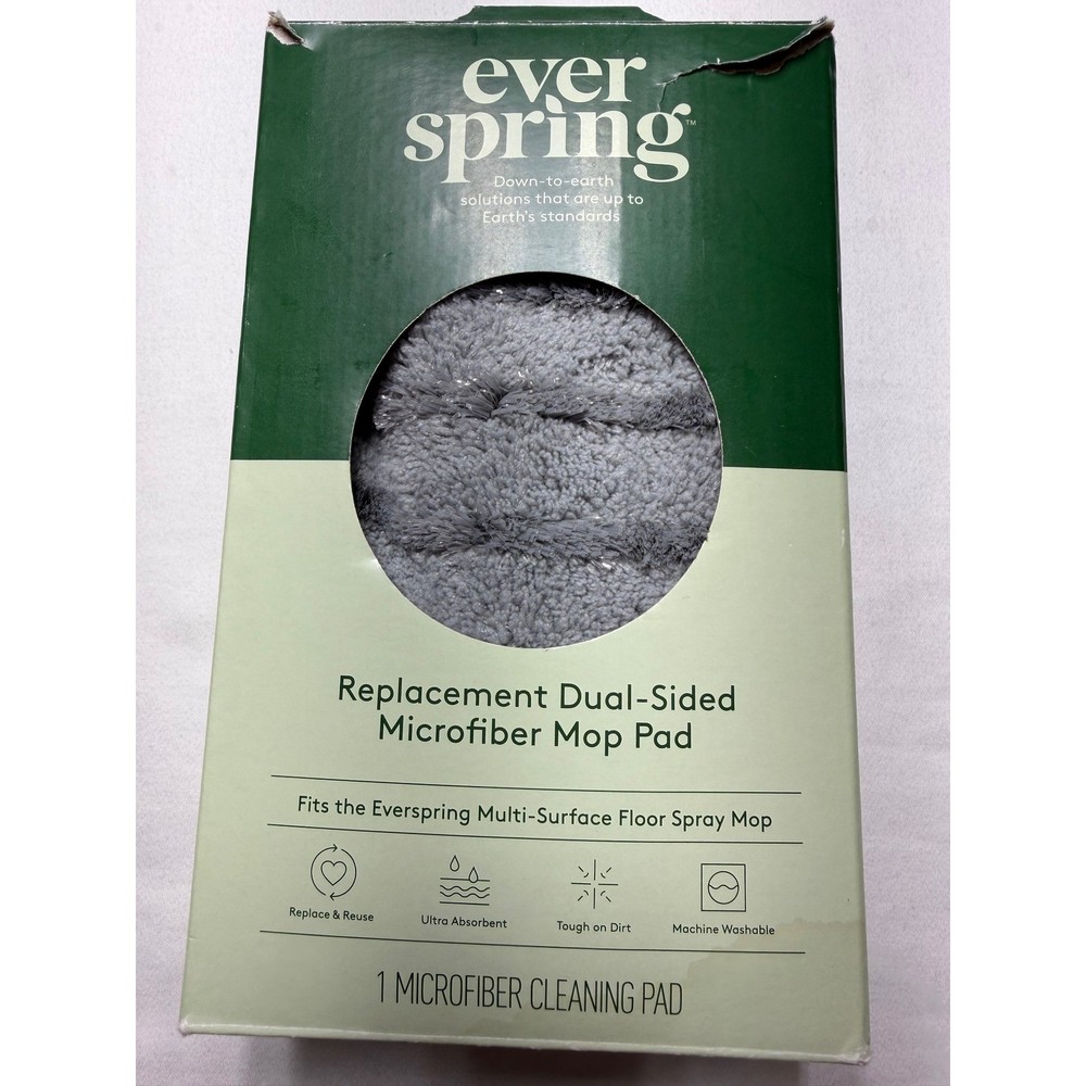 Everspring Dual-Sided Microfiber Mop Pad Replacement for Multi-Surface Spray Mop