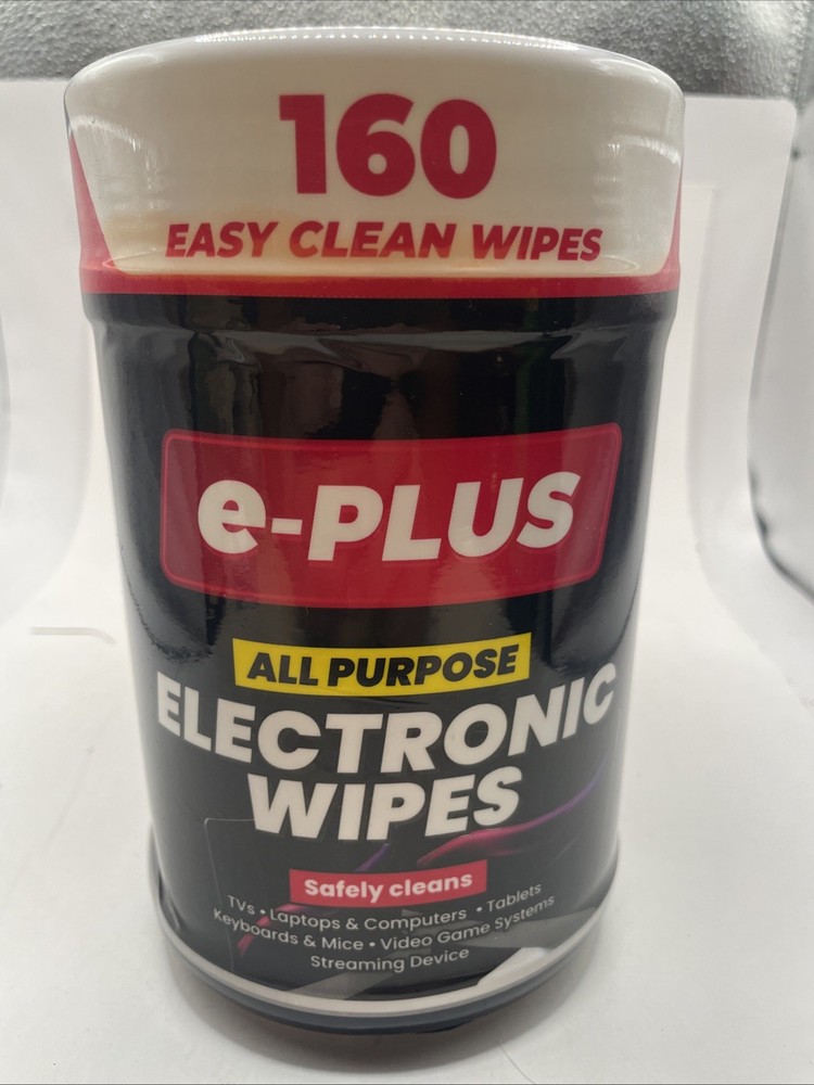 E-Plus - Electronic Wipes - 160 Count Per Container Easy Fast Cleaning - 2 Pack