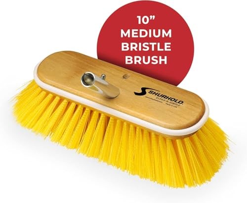 Classic 10" Deck Brush Yellow Deck Brush Medium