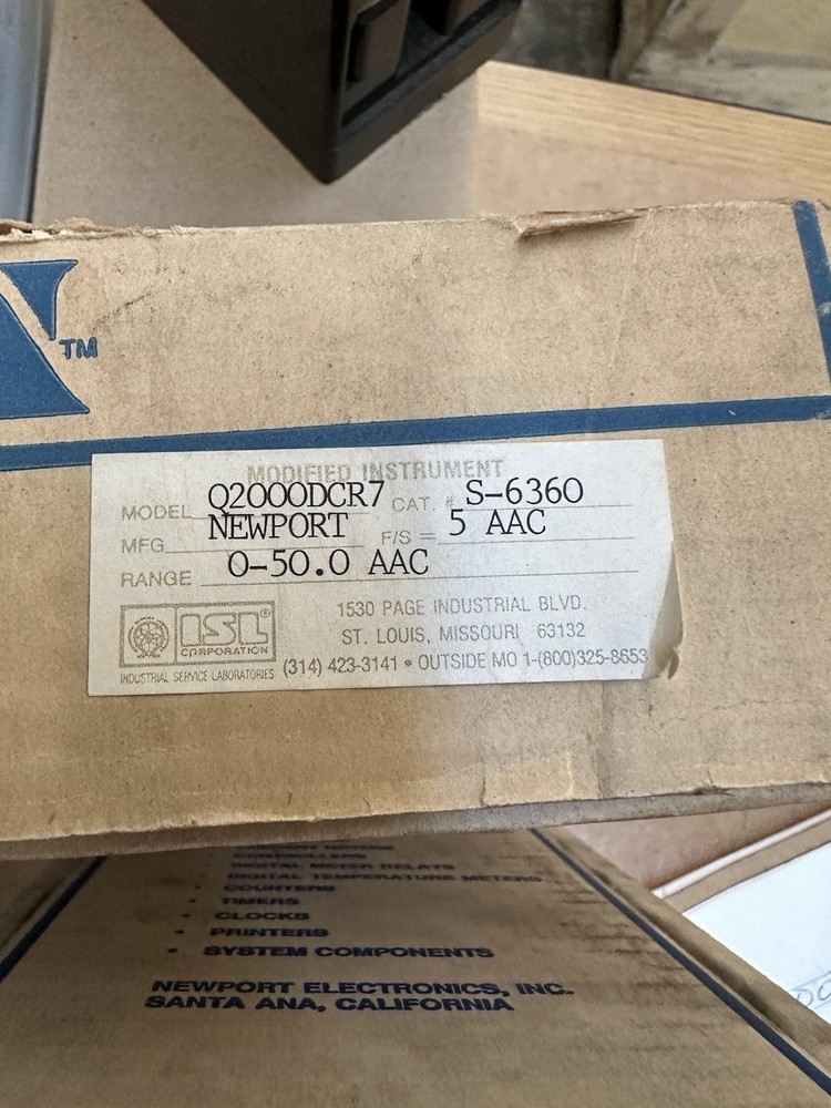 Newport Electronics Panel Meter, Q2000-DCR7 Cat#S6360