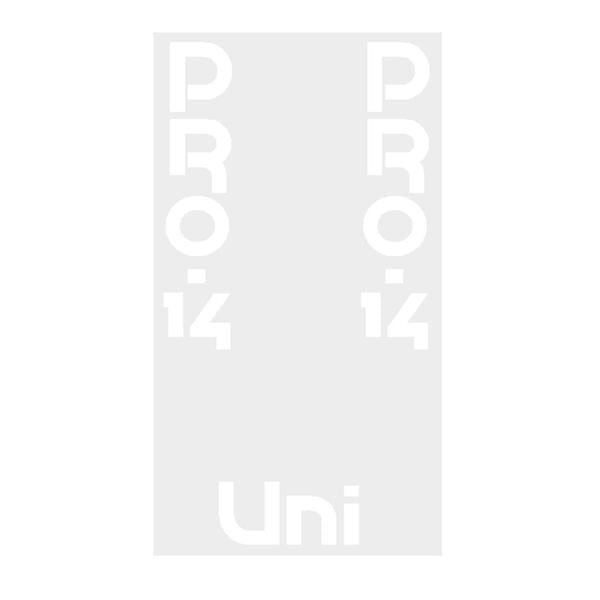 Uni - PRO 14 seat pole white decal