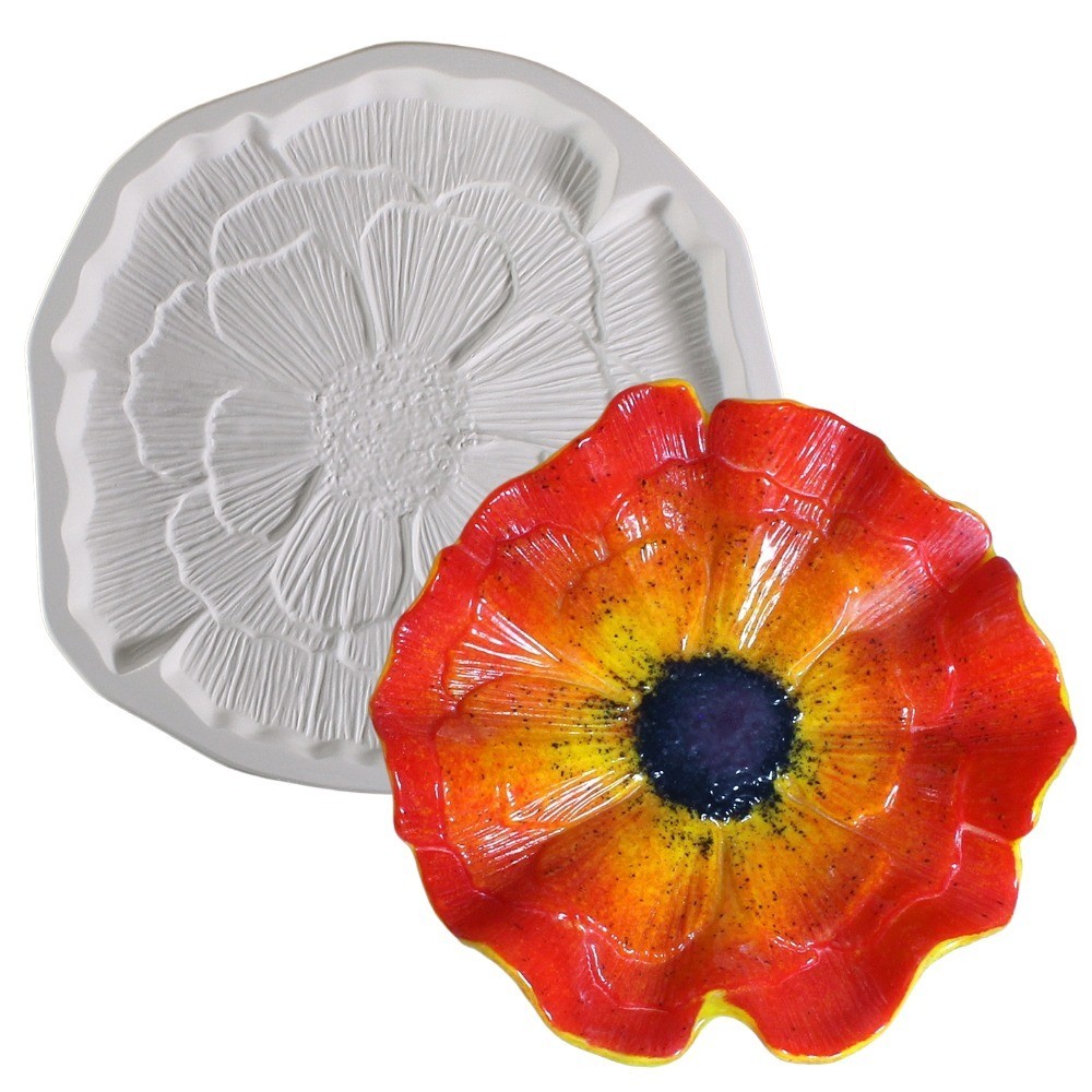 10"RD.-Deep 1.75" Flower Mold Glass Fusing