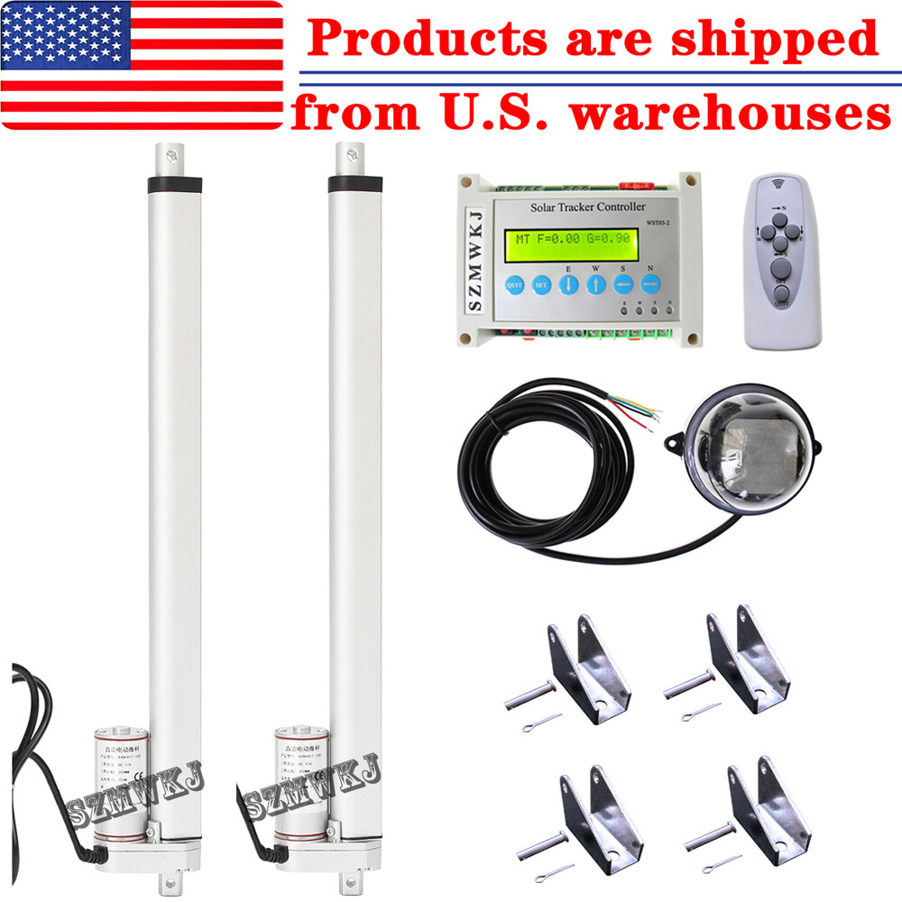 2*18" Linear Actuators &Controller DIY Dual Axis Solar Tracking Solar Tracker IG