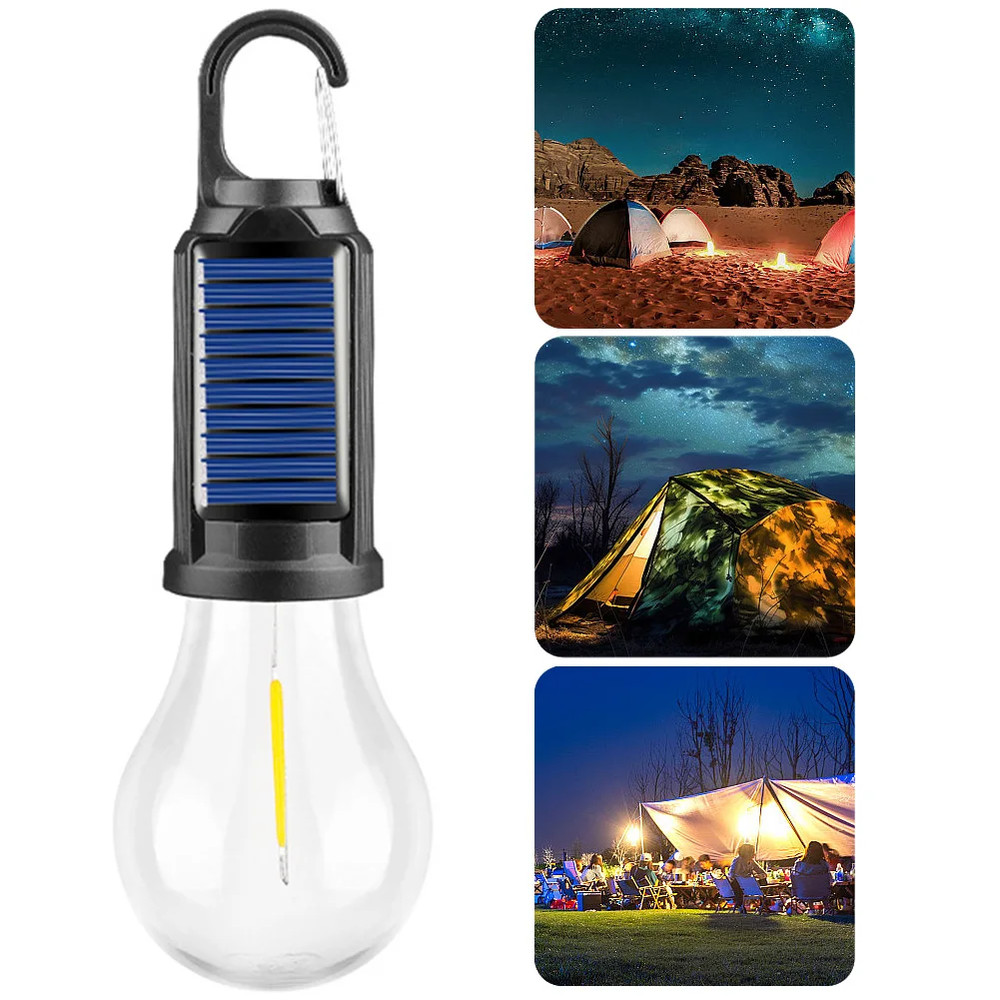 3PC Solar Portable Camping Light with Hook LED Lighting Lantern Atmosphere Light
