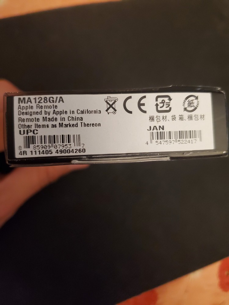 Apple Remote MA128G/A- Remote control - (IR)Infrared