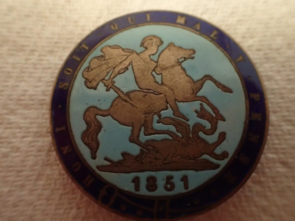 1851 Great Exhibition enamelled badge