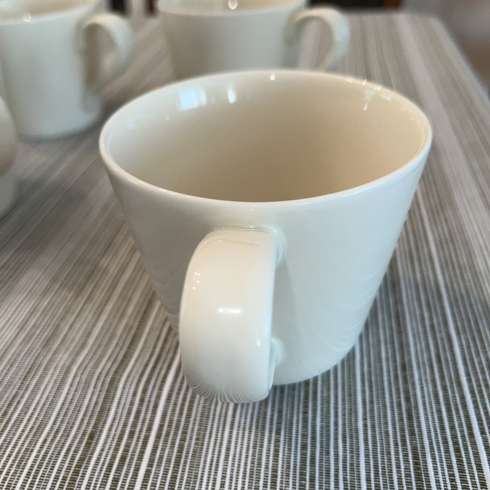 Crate & Barrel Margo Cream Flat Cup Mug Design by B. Elgen
