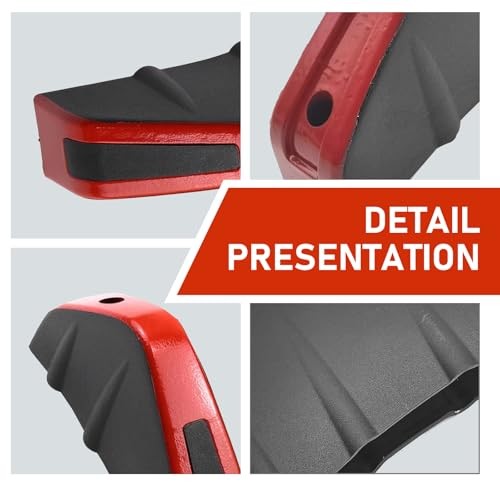 Car Lower Bumper Lip Diffuser, Anti-scratch Triangular-shape Bumper 4 PCS Red