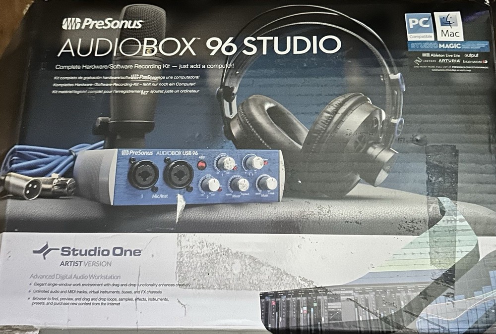 PreSonus AudioBox USB 96 Studio Kit w/ Microphone, Headphones, Cable & Interface
