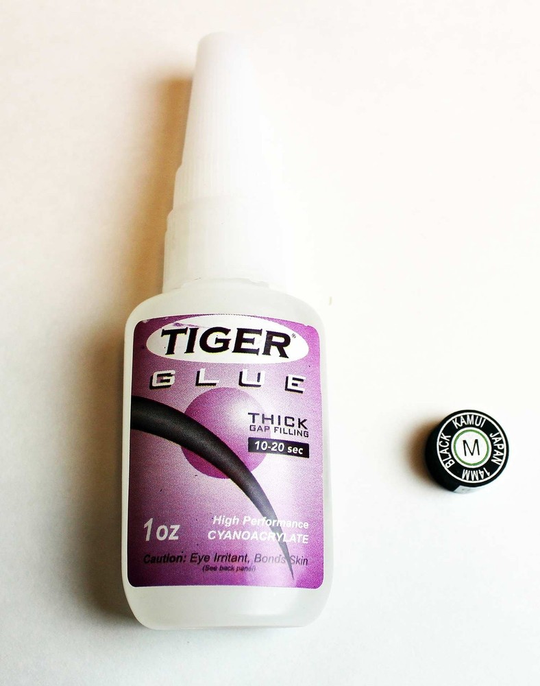 Kamui Black Laminated Leather Pool Billiard Cue Tip - 14 mm - Medium