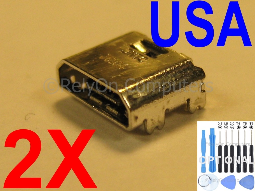2x Micro USB Charging Port Sync For Samsung Galaxy Tab E SM-T560NU Tablet USA