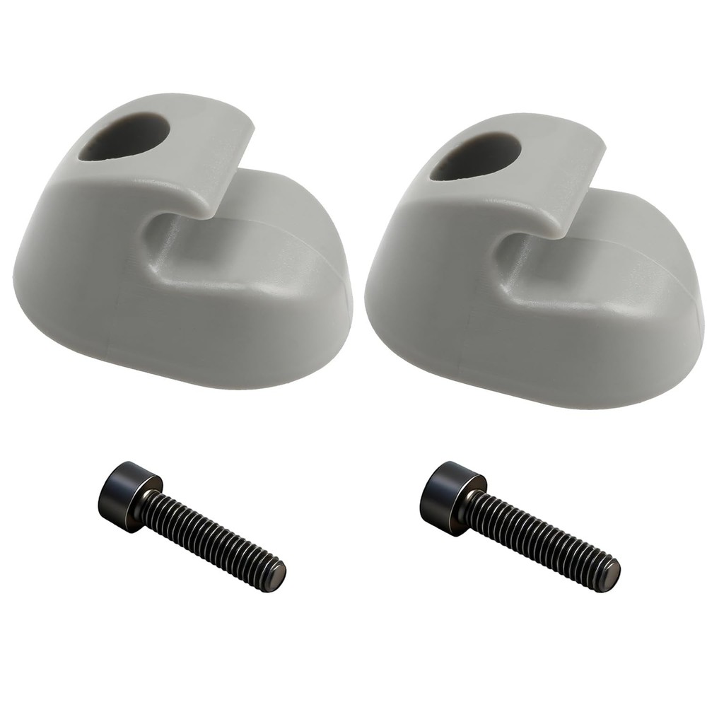 2PCS Gray Sun Visor Clip Set Interior-Bone Compatible with Kenworth Peterbilt...