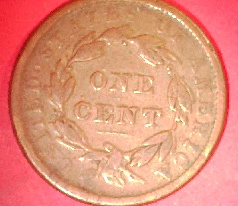 1838 Matron Head Transitional Large Cent FINE Copper Type Coin Inv#488-2210