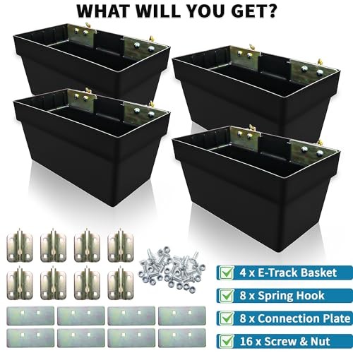 E-Track Storage Bin for E-Track System E Track Accessories Storage Box 4 Pack