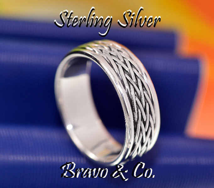 SIZE 9 Solid Sterling Silver Promise Engagement Wedding Thumb Mens Ring 2R-200