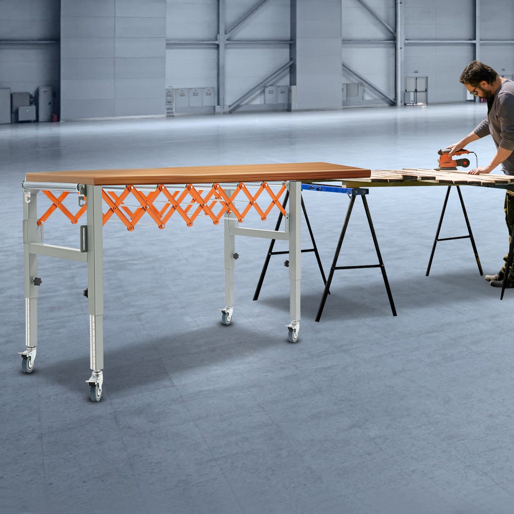 Adjustable Conveyor Table Flexible & Extendable Conveyor Roller Table 50kg max.