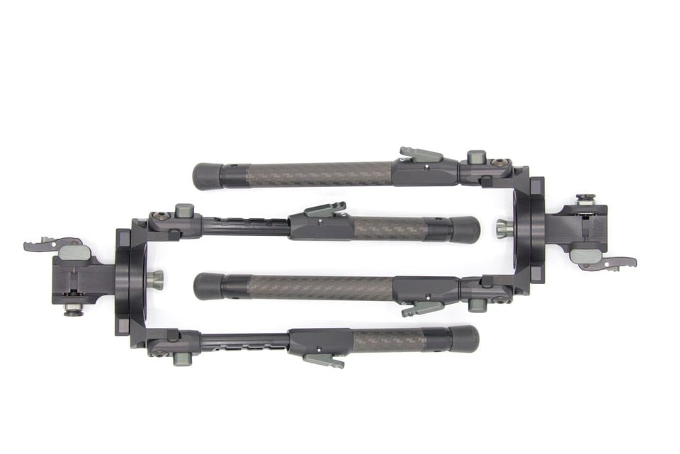 Tier One Carbon Arca Evolution Bipod, Black, Tall/9in, T1BECA230