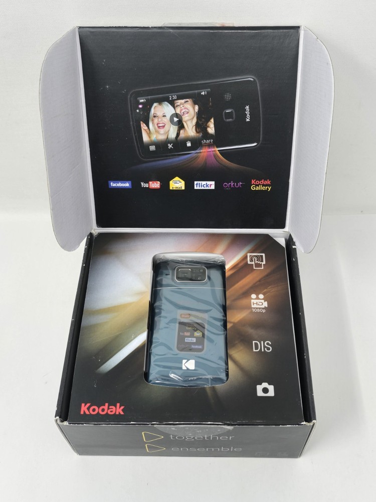 Kodak PlayTouch Zi10 Video Camera (Blue) - OPEN BOX