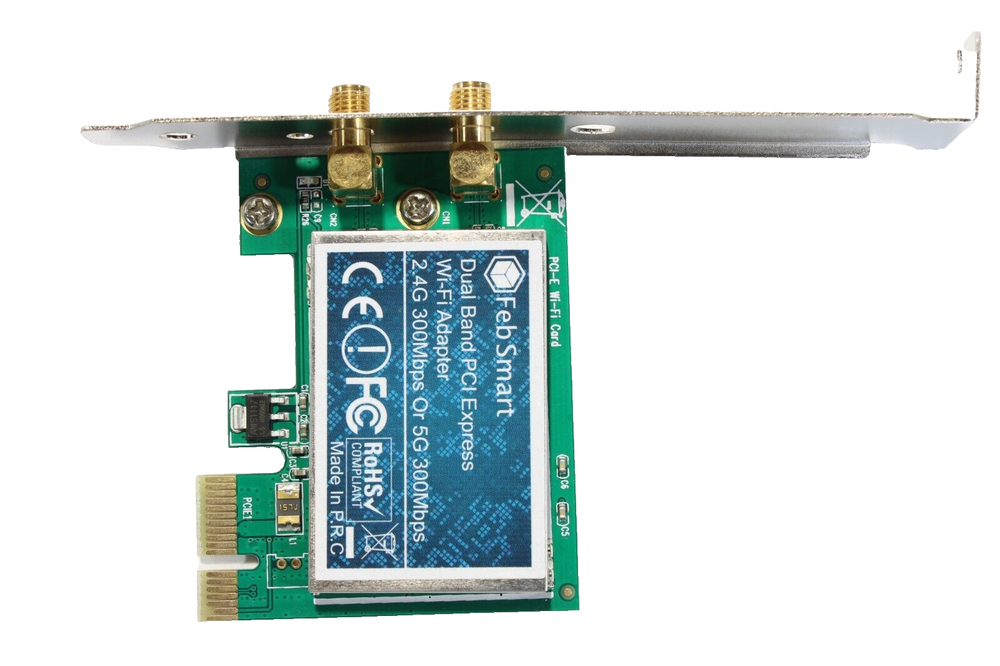 FebSmart FS-N600 Basic Edition PCI-E Wireless Card V3 300 Mbps WiFi Adapter Card