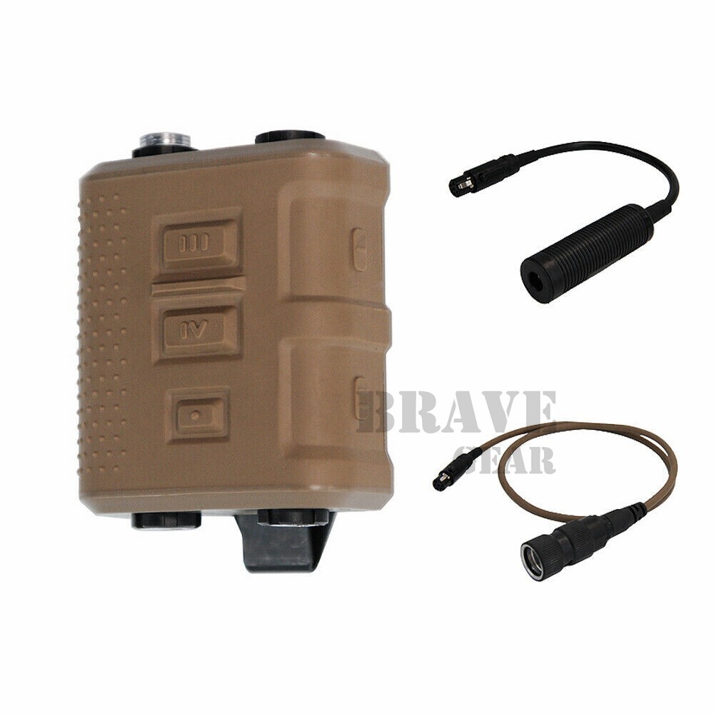 FCS V60 PTT Transmitter Receiver Connector AMP Comtac III HeadSet Dark Earth