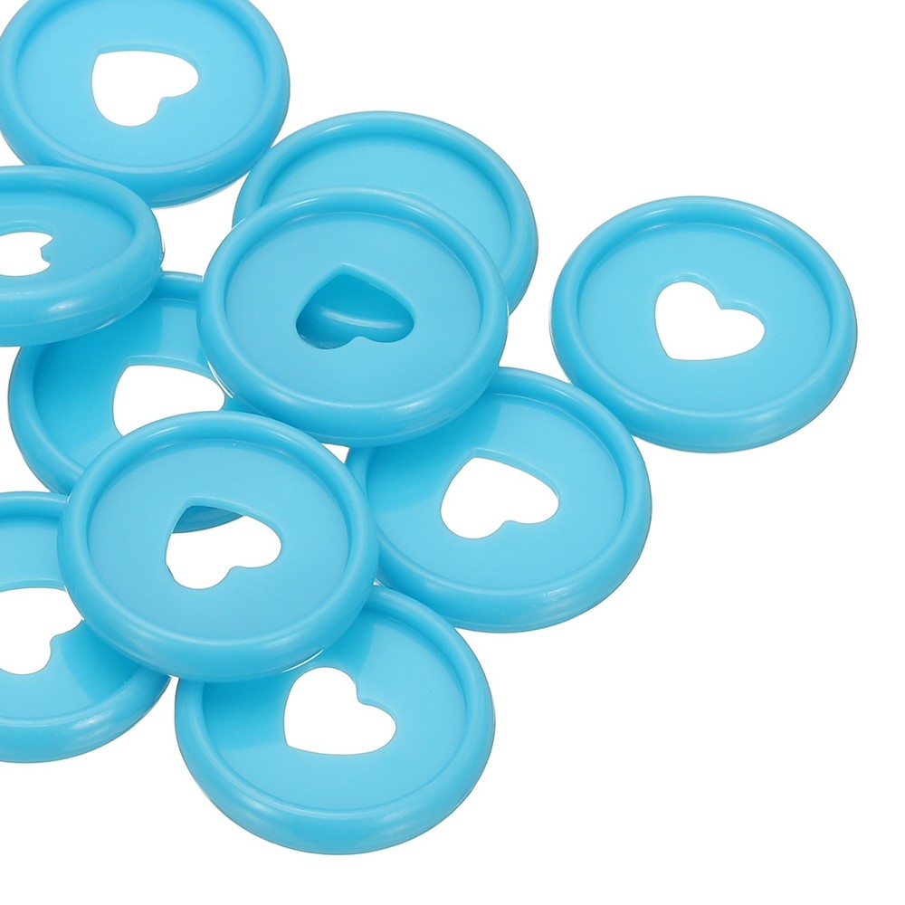 24mm Plastic Book Binding Discs, 11 Pack Expansion Discs Heart, Blue