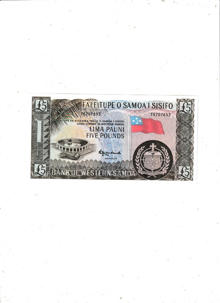 WESTERN  SAMOA  5  POUNDS  2020  UNC