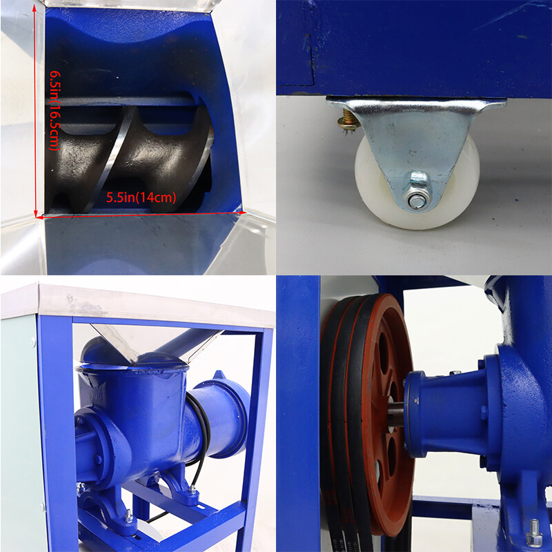 220V Electric Bone Crusher Meat Cutter 500-600kg/h Feed Processing Machine