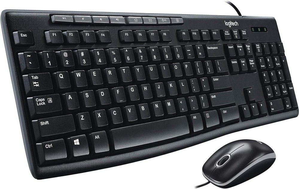 Logitech MK200 Media Full Size Keyboard + Mouse. Open Box